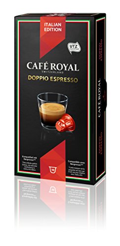 Café Royal Doppio Espresso, 50 Nespresso kompatible Kapseln, 5er Pack (5 x 10 Kaffeekapseln) von Café Royal