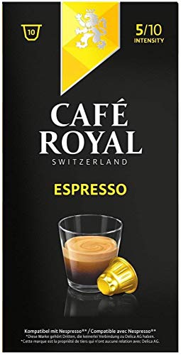 Café Royal Espresso, 50 Nespresso kompatible Kapseln, 5er Pack (5 x 10 Kaffeekapseln) von Café Royal