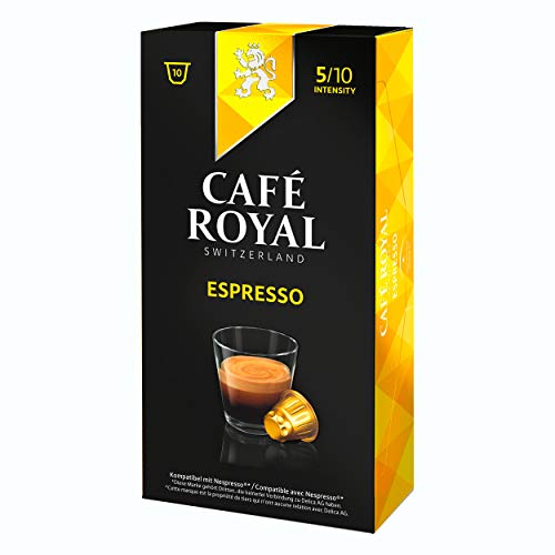 Café Royal Espresso, Kaffee, Röstkaffee, Kaffeekapseln, Nespresso Kompatibel, 100 Kapseln von Café Royal