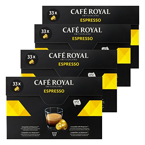 Café Royal Espresso, Kaffee, Röstkaffee, Kaffeekapseln, Nespresso Kompatibel, 132 Kapseln von Café Royal