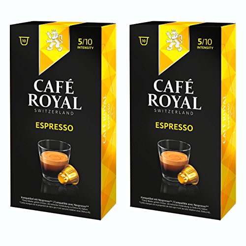 Café Royal Espresso, Kaffee, Röstkaffee, Kaffeekapseln, Nespresso Kompatibel, 20 Kapseln von Café Royal