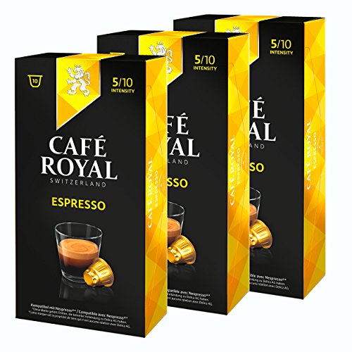 Café Royal Espresso, Kaffee, Röstkaffee, Kaffeekapseln, Nespresso Kompatibel, 30 Kapseln von Café Royal