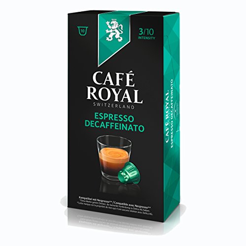 Café Royal Espresso Decaffeinato Kaffee, Röstkaffee, Kaffeekapseln, Nespresso Kompatibel, 100 Kapseln von Café Royal