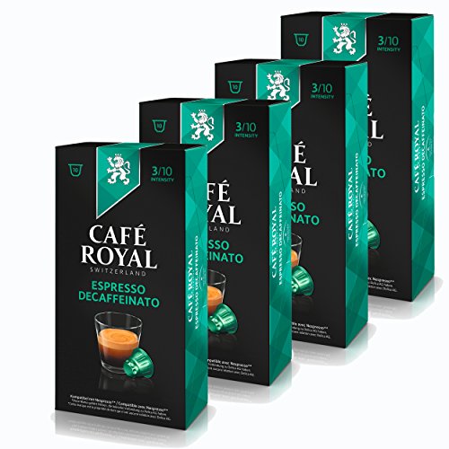 Café Royal Espresso Decaffeinato Kaffee, Röstkaffee, Kaffeekapseln, Nespresso Kompatibel, 40 Kapseln von Café Royal