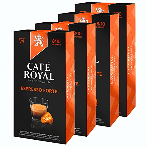 Café Royal Espresso Forte, Kaffee, Röstkaffee, Kaffeekapseln, Nespresso Kompatibel, 40 Kapseln von Café Royal