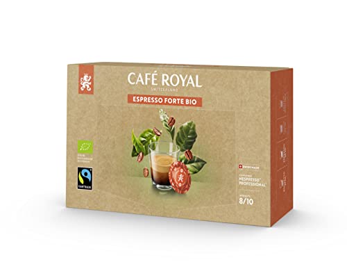 Café Royal Espresso Forte Bio 50 Nespresso (R)* Pro kompatible Kapseln - Kompatible Kaffeepads für Nespresso (R)* Business Solution Maschine - Intensität 8/10 von Café Royal