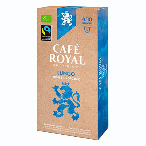 Café Royal Fair & Organic Lungo Bio, Kaffee, Röstkaffee, Kaffeekapseln, Nespresso Kompatibel, 100 Kapseln von Café Royal