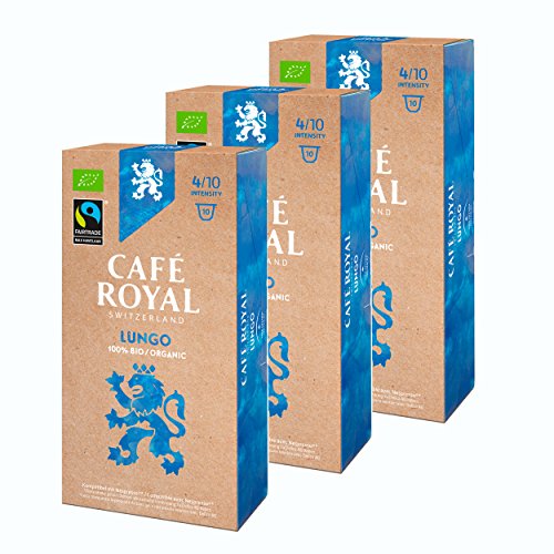 Café Royal Fair & Organic Lungo Bio, Kaffee, Röstkaffee, Kaffeekapseln, Nespresso Kompatibel, 30 Kapseln von Café Royal