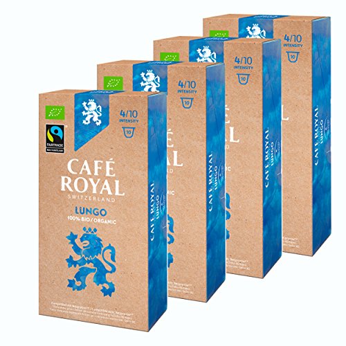 Café Royal Fair & Organic Lungo Bio, Kaffee, Röstkaffee, Kaffeekapseln, Nespresso Kompatibel, 40 Kapseln von Café Royal