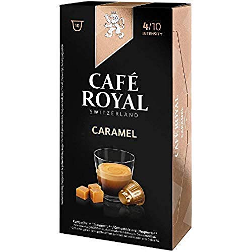 Café Royal Flavoured Caramel, Kaffee, Röstkaffee, Kaffeekapseln, Nespresso Kompatibel, 10 Kapseln von Café Royal