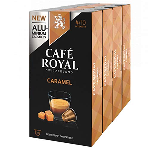 Café Royal Flavoured Caramel, Kaffee, Röstkaffee, Kaffeekapseln, Nespresso Kompatibel, 40 Kapseln von Café Royal