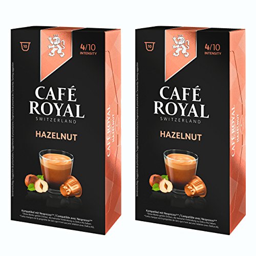Café Royal Flavoured Hazelnut, Kaffee, Röstkaffee, Kaffeekapseln, Nespresso Kompatibel, 20 Kapseln von Café Royal