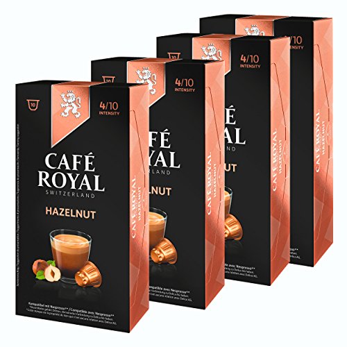 Café Royal Flavoured Hazelnut, Kaffee, Röstkaffee, Kaffeekapseln, Nespresso Kompatibel, 40 Kapseln von Café Royal