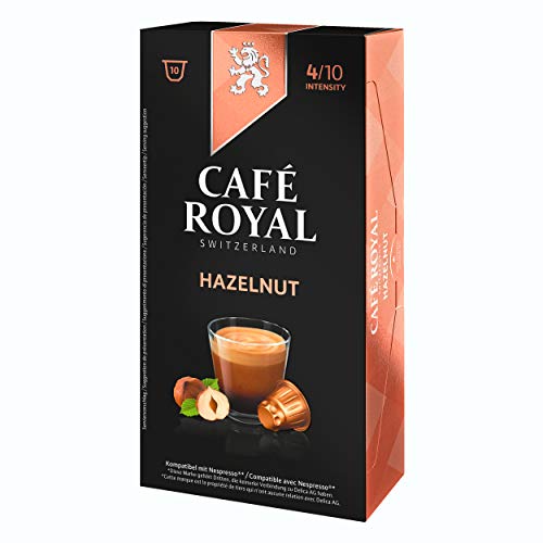 Café Royal Flavoured Hazelnut, Kaffee, Röstkaffee, Kaffeekapseln, Nespresso Kompatibel, 50 Kapseln von Café Royal