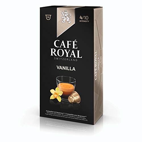Café Royal Flavoured Vanilla, Kaffee, Röstkaffee, Kaffeekapseln, Nespresso Kompatibel, 100 Kapseln Café Royal Flavoured Vanilla, Kaffee, Röstkaffee, Kaffeekapseln, Nespresso Kompatibel, 100 Kapseln von Café Royal