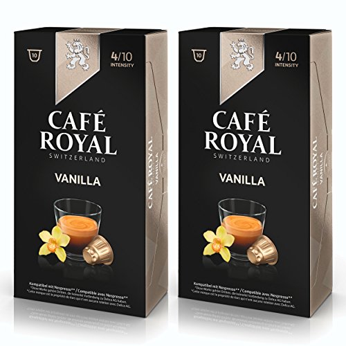 Café Royal Flavoured Vanilla, Kaffee, Röstkaffee, Kaffeekapseln, Nespresso Kompatibel, 20 Kapseln von Café Royal