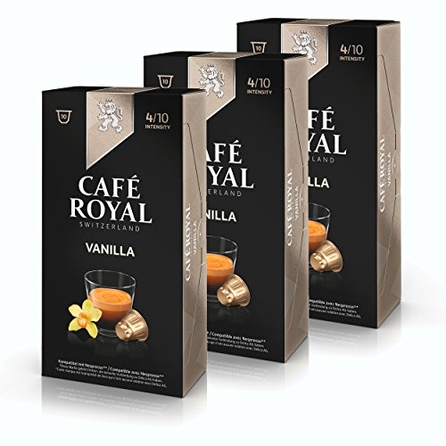 Café Royal Flavoured Vanilla, Kaffee, Röstkaffee, Kaffeekapseln, Nespresso Kompatibel, 30 Kapseln von Café Royal