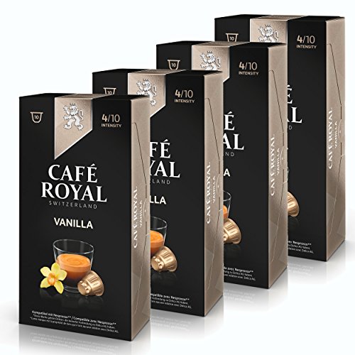 Café Royal Flavoured Vanilla, Kaffee, Röstkaffee, Kaffeekapseln, Nespresso Kompatibel, 40 Kapseln von Café Royal