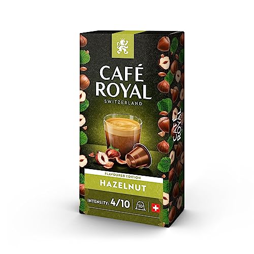 Café Royal Hazelnut Flavoured 100 Kapseln für Nespresso Kaffee Maschine - 4/10 Intensität - UTZ-zertifiziert Kaffeekapseln aus Aluminium von Café Royal