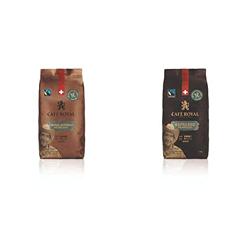 Café Royal Honduras Crema Intenso Kaffeebohnen 1kg - Intensität 4/5-100% Arabica Fairtrade & Honduras Espresso Kaffeebohnen 1kg - Intensität 4/5-100% Arabica Fairtrade von Café Royal