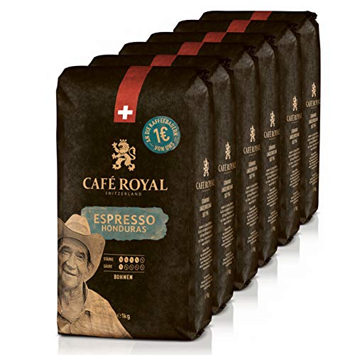 Café Royal Honduras Espresso Bohnenkaffee, Intensität 4/5, 6er Pack (6 x 1 kg) von Café Royal