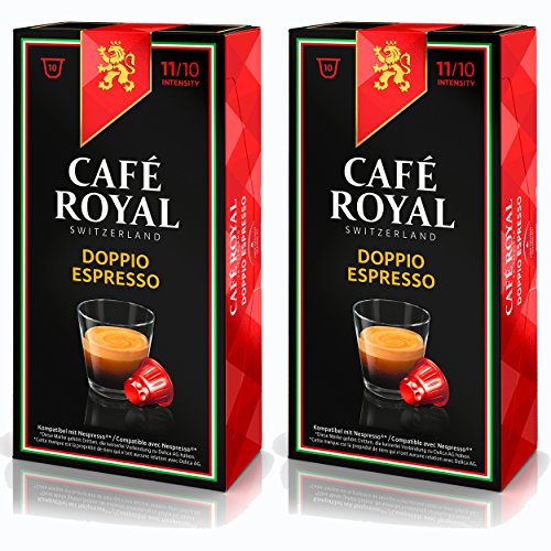 Café Royal IE Doppio Espresso Kaffee, Röstkaffee, Kaffeekapseln, Nespresso Kompatibel, 20 Kapseln von Café Royal