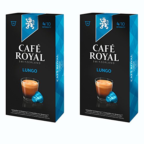 Café Royal Lungo, Kaffee, Röstkaffee, Kaffeekapseln, Nespresso Kompatibel, 20 Kapseln von Café Royal