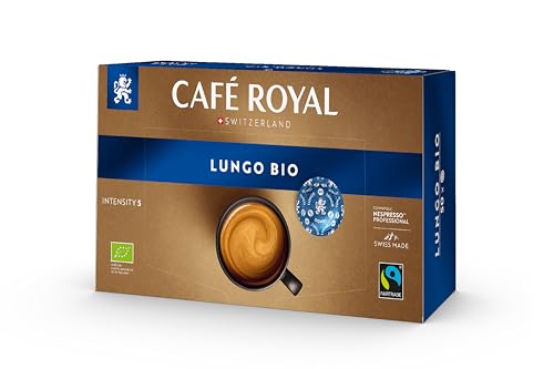 Café Royal Lungo Bio 50 Nespresso Pro kompatible Kapseln - Kompatible Kaffeepads für Nespresso Business Solution Maschine - Intensität 3/10 von Café Royal