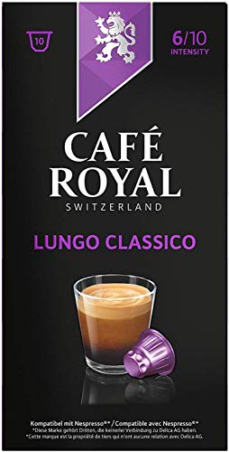 Café Royal Lungo Classico, 50 Nespresso®* kompatible Kapseln, 5er Pack (5 x 10 Kaffeekapseln) von Cafe Royal
