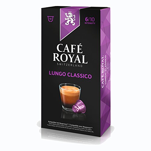 Café Royal Lungo Classico Kaffee, Röstkaffee, Kaffeekapseln, Nespresso Kompatibel, 10 Kapseln von Café Royal