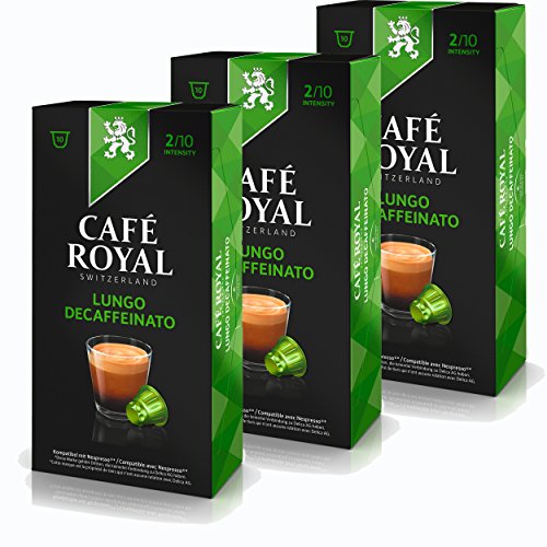 Café Royal Lungo Decaffeinato Kaffee, Röstkaffee, Kaffeekapseln, Nespresso Kompatibel, 30 Kapseln von Café Royal