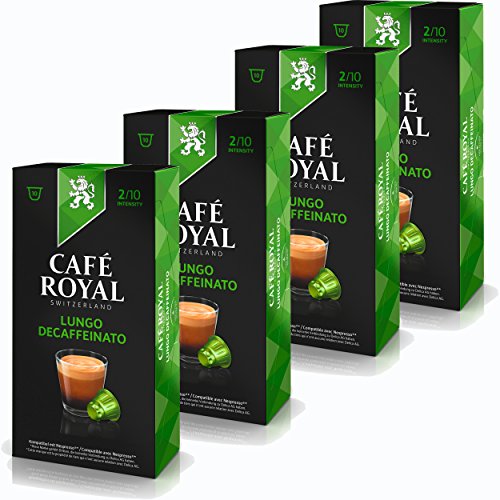 Café Royal Lungo Decaffeinato Kaffee, Röstkaffee, Kaffeekapseln, Nespresso Kompatibel, 40 Kapseln von Café Royal