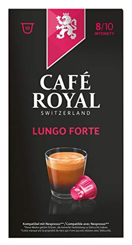 Café Royal Lungo Forte 10 Kapseln' von Delica Schweiz - Kaffeekapseln - 10 Kapseln - Intensität 8 von 10 - 50g von Café Royal