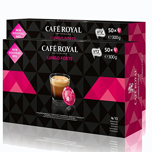 Café Royal Office Pads Lungo Forte Kaffee, Röstkaffee, Kaffeepads, Nespresso Pro Professional System Kompatibel, 100 Pads von Café Royal
