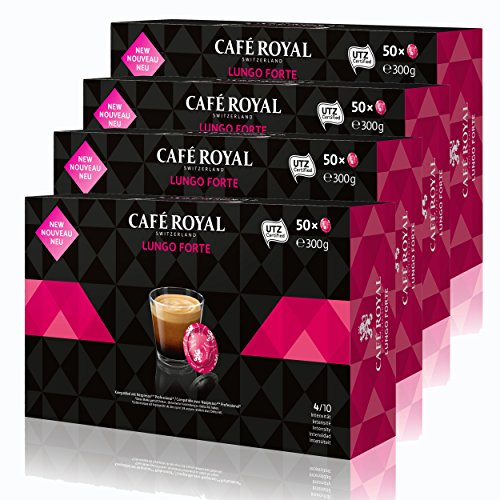 Café Royal Office Pads Lungo Forte Kaffee, Röstkaffee, Kaffeepads, Nespresso Pro Professional System Kompatibel, 200 Pads von Café Royal