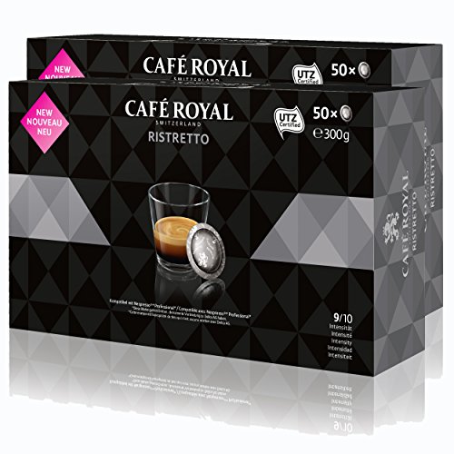 Café Royal Office Pads Ristretto Kaffee, Röstkaffee, Kaffeepads, Nespresso Professional System Kompatibel, 100 Pads von Café Royal