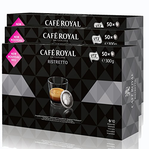 Café Royal Office Pads Ristretto Kaffee, Röstkaffee, Kaffeepads, Nespresso Professional System Kompatibel, 150 Pads von Café Royal