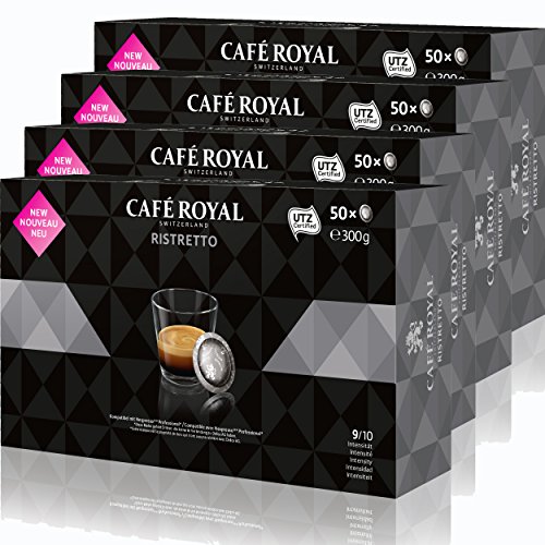 Café Royal Office Pads Ristretto Kaffee, Röstkaffee, Kaffeepads, Nespresso Professional System Kompatibel, 200 Pads von Café Royal
