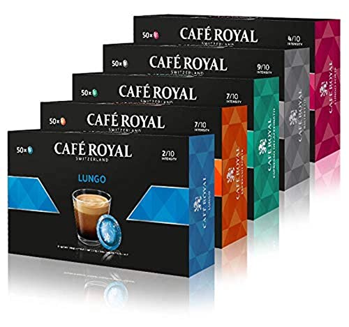Café Royal Professional Pads Variety Pack - Kompatibel mit Nespresso Professional Maschine - Ristretto. Espresso Forte. Lungo. Lungo Forte. Decaffeinato - UTZ-zertifiziert von Café Royal
