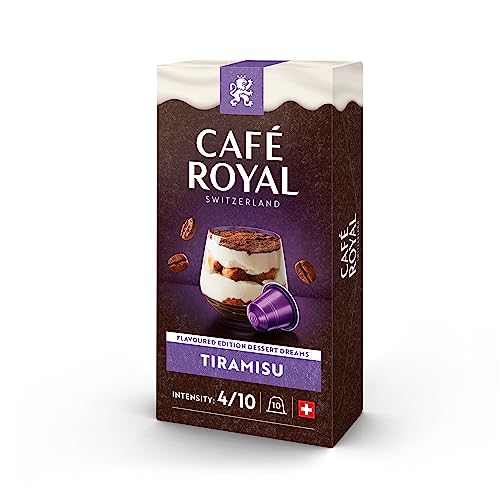 Café Royal Tiramisu Limited Edition 100 Kapseln für Nespresso Kaffee Maschine - 4/10 Intensität - UTZ-zertifiziert Kaffeekapseln aus Aluminium von Café Royal
