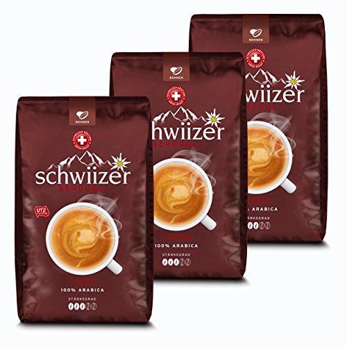 Schwiizer Schüümli Crema Bohnenkaffee, Röstkaffee, ganze Bohnen, Kaffeebohnen, 3000 g von Café Royal
