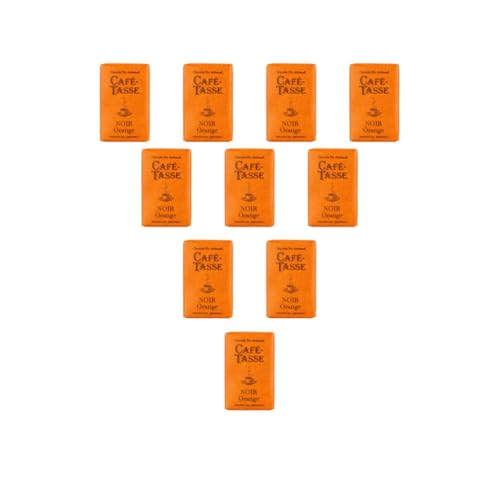 Café-Tasse Zartbitterschokolade Orange 10 Täfelchen á 9 g von Ewbob