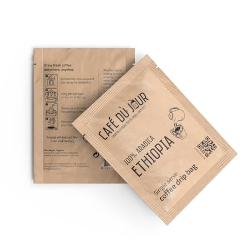 Café du Jour Single Serve Drip Coffee - 100% Arabica ÄTHIOPIEN - Filterkaffee für unterwegs! von Café du Jour