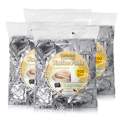 4x Cafeclub Entkoffeiniert Kaffeepads Megabeutel je 100 stk. einzeln verpackt von Caféclub