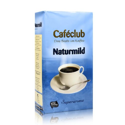 CAFECLUB Naturmild gemahlen 6x 500g (3000g) - Kaffee im Vakuumpack von Caféclub