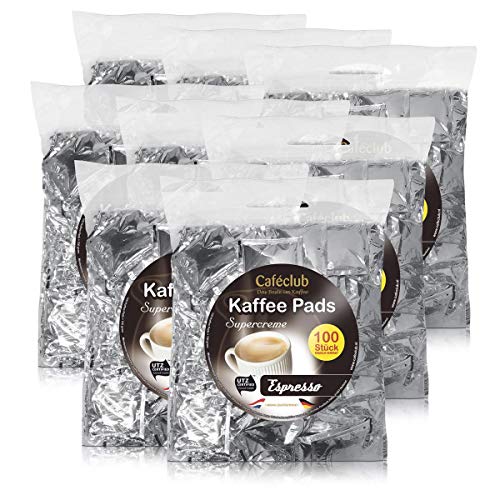 Cafeclub Supercreme Espresso KaffeePads Megabeutel 8x100 Stuck von Caféclub