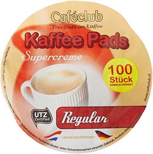 Cafeclub Supercreme Megabeutel Kaffeepads Regular 100 Stück von Caféclub