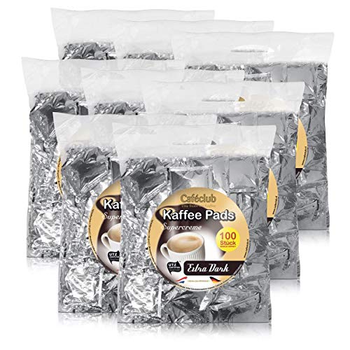 Cafeclub Supercreme Xtra Dark KaffeePads Megabeutel 8x100 Stuck von Cafeclub