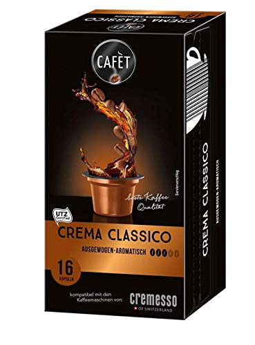 Cafèt Crema Classico 80 Kapseln - für Cremesso/Delizio Kaffeemaschinen (neues Design) von Cafét