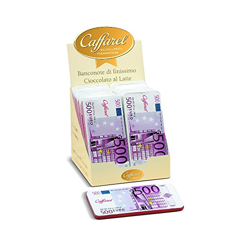 Caffarel Banconota 500 Euro, Euroschein aus Vollmilchschokolade 24 x 100 g. (2400 gr.) von Caffarel